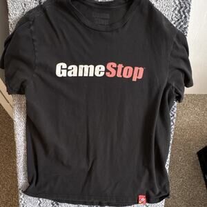 GameStop Black Cotton M Men's Rocket Patch Crew Neck Short Sleeve T-Shirt